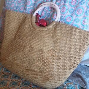 Juicy couture wicker beach bag
